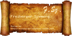 Freiberger Szemere névjegykártya